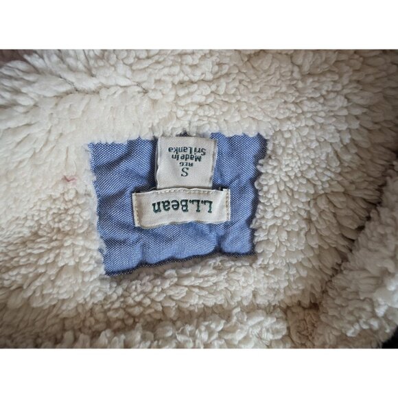 L.L.Bean Womens Small Blue Corduroy Sherpa-Lined Jacket With Button Front Pocket - Picture 6 of 9